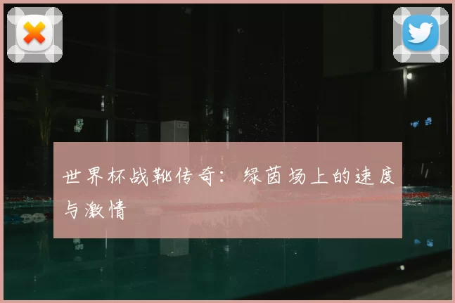 世界杯战靴传奇:绿茵场上的速度与激情